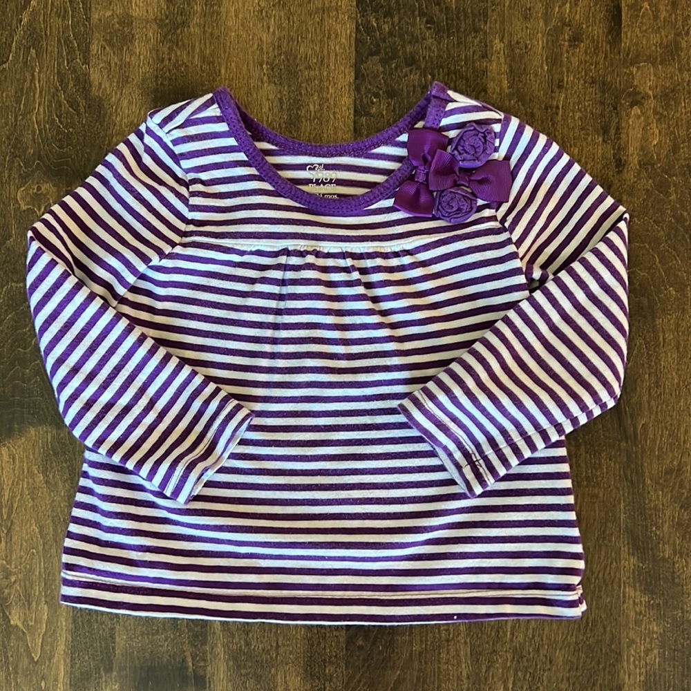 Children’s Place Purple Striped Long Sleeved Top